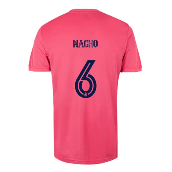 Camiseta Real Madrid 2ª Kit NO.6 Nacho 2020 2021 Rosa